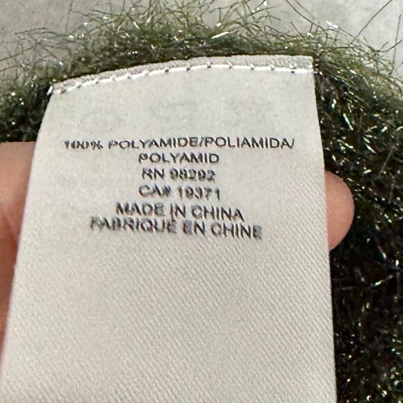 TIBI Gleam Metallic Green Sweater Maxi Dress XS - Picture 4 of 5